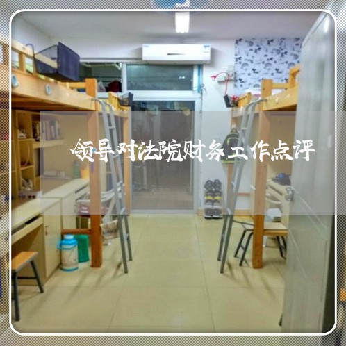 领导对法院财务工作点评 领导对法院财务工作点评