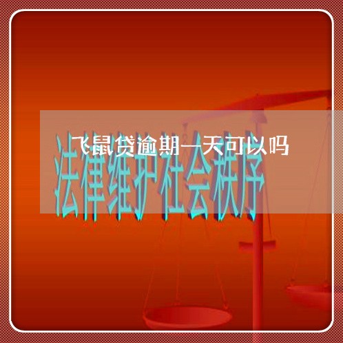 飞鼠贷逾期一天可以吗