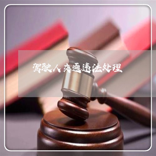 驾驶人交通违法处理 驾驶人交通违法处理