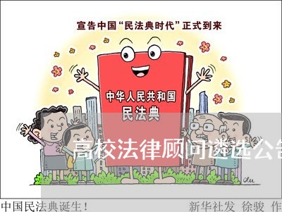 高校法律顾问遴选公告/2023061707158