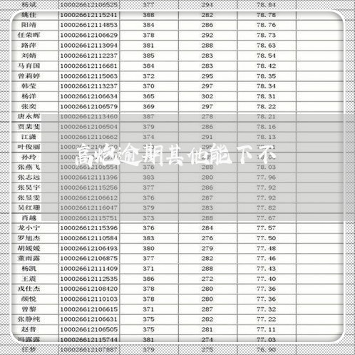 高炮逾期其他能下不 高炮逾期其他能下不