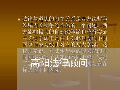 高阳法律顾问 高阳法律顾问