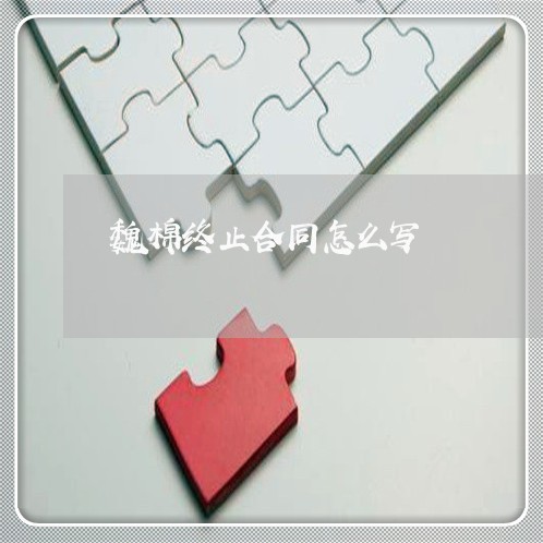 魏棉终止合同怎么写/2023040171392 魏棉终止合同怎么写/2023040171392