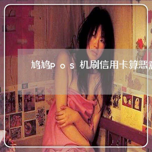 鸠鸠pos机刷信用卡算恶意透支