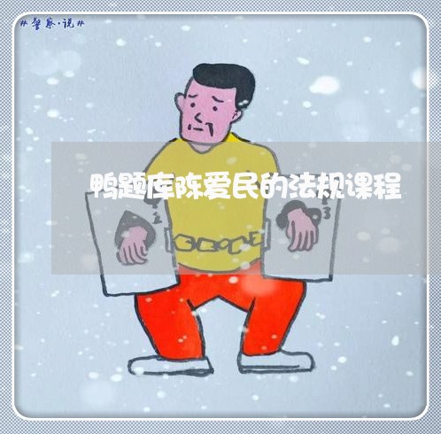 鸭题库陈爱民的法规课程