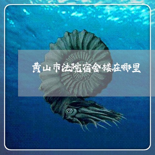 黄山市法院宿舍楼在哪里 黄山市法院宿舍楼在哪里
