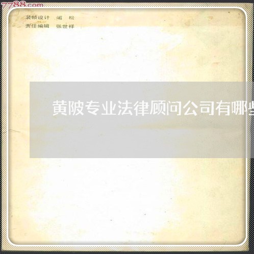 黄陂专业法律顾问公司有哪些 黄陂专业法律顾问公司有哪些