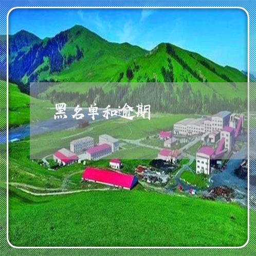 黑名单和逾期 黑名单和逾期