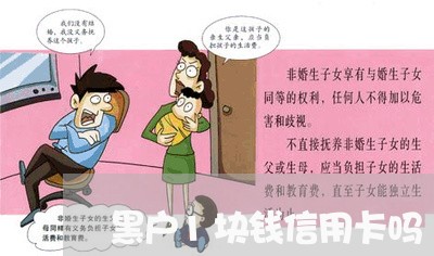 黑户1块钱信用卡吗 黑户1块钱信用卡吗