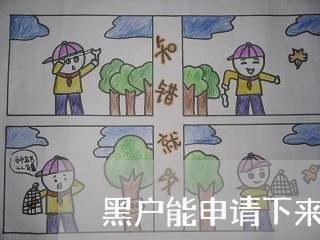 黑户能申请下来信用卡吗