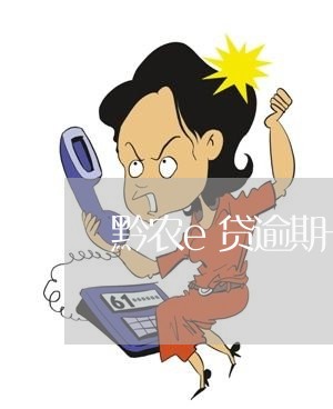 黔农e贷逾期一天怎么办