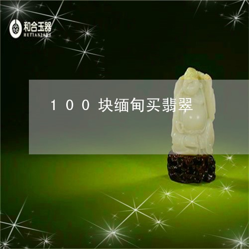 100块缅甸买翡翠/2023060274937