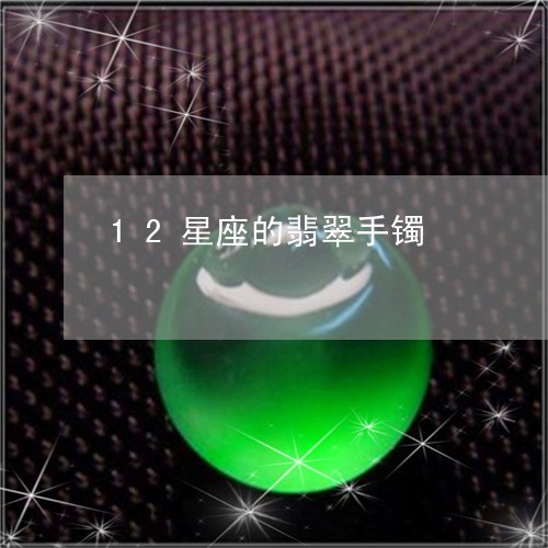 12星座的翡翠手镯/2023060272603