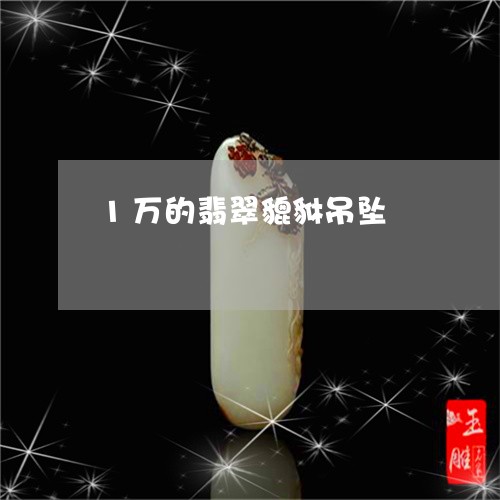 1万的翡翠貔貅吊坠/2023060215936