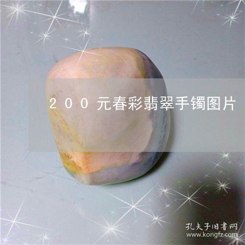 200元春彩翡翠手镯图片/2023071163613