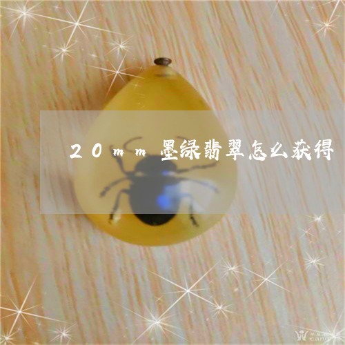 20mm墨绿翡翠怎么获得/2023062899482