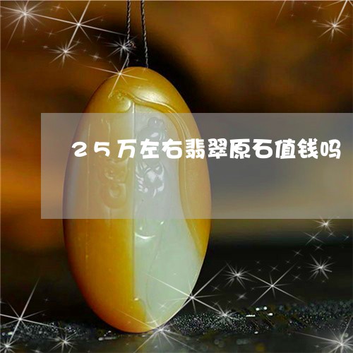 25万左右翡翠原石值钱吗/2023071136148