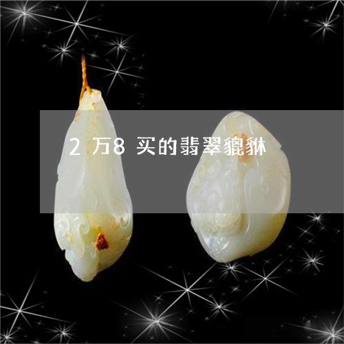 2万8买的翡翠貔貅/2023060208481