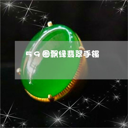 59圈飘绿翡翠手镯/2023060122816