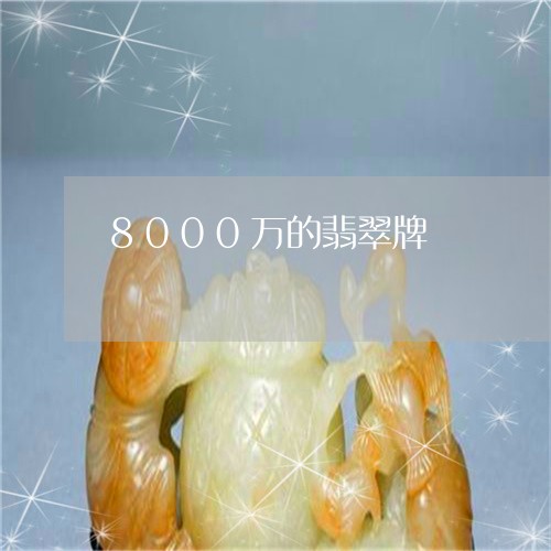 8000万的翡翠牌/2023060165947