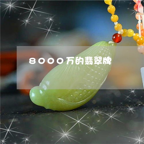 8000万的翡翠牌/2023060197939