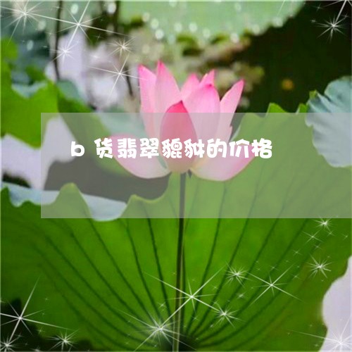 b货翡翠貔貅的价格/2023060124947