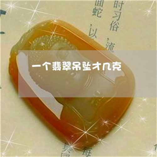 一个翡翠吊坠才几克/2023042560302