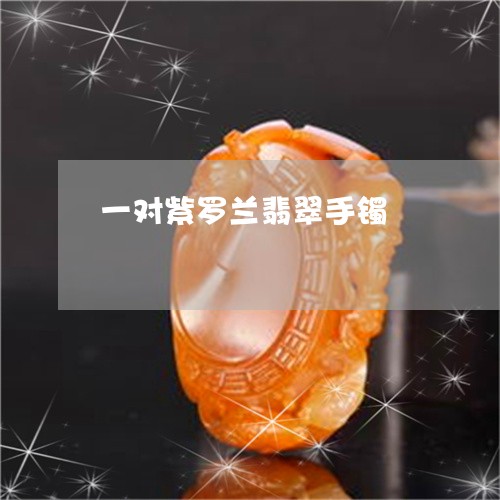 一对紫罗兰翡翠手镯/2023060172127