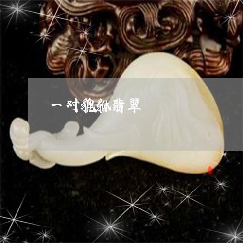 一对貔貅翡翠/2023032003127