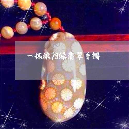 一抹浓阳绿翡翠手镯/2023060153626