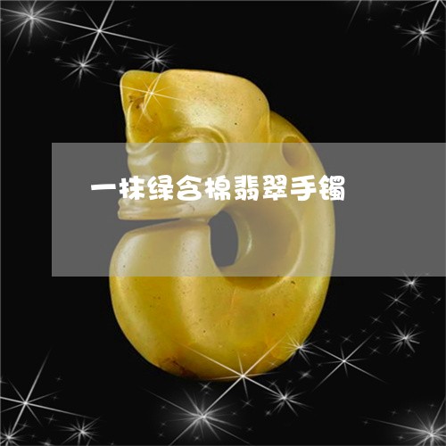 一抹绿含棉翡翠手镯/2023060137479