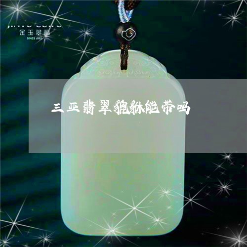 三亚翡翠貔貅能带吗/2023060273616