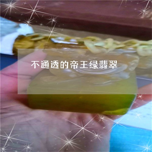 不通透的帝王绿翡翠/2023060240383