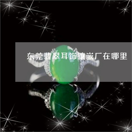 东莞翡翠耳饰镶嵌厂在哪里/2023061984958