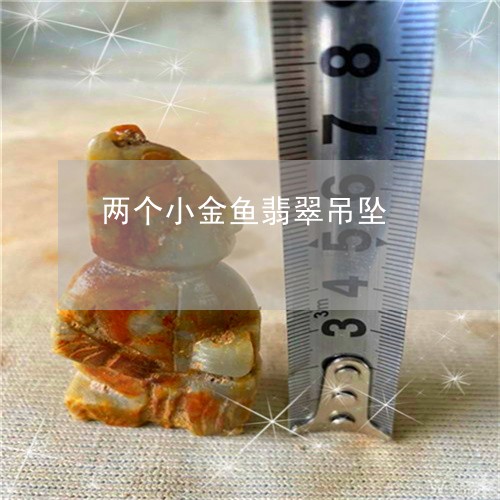 两个小金鱼翡翠吊坠/2023060119470