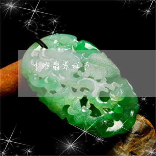 中维翡翠证书/2023032116937