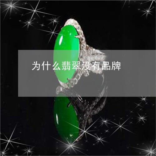 为什么翡翠没有品牌/2023060214925