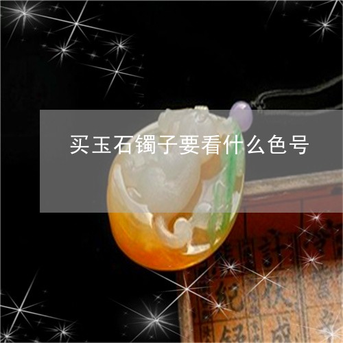 买玉石镯子要看什么色号/2023061844916