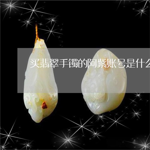 买翡翠手镯的阿紫账号是什么/2023071260826