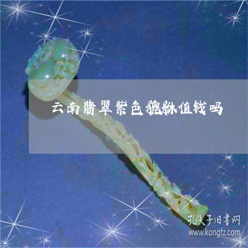 云南翡翠紫色貔貅值钱吗/2023061940703