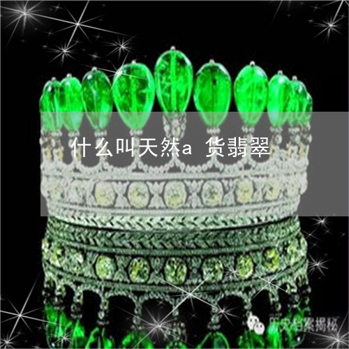 什么叫天然a货翡翠/2023042529268
