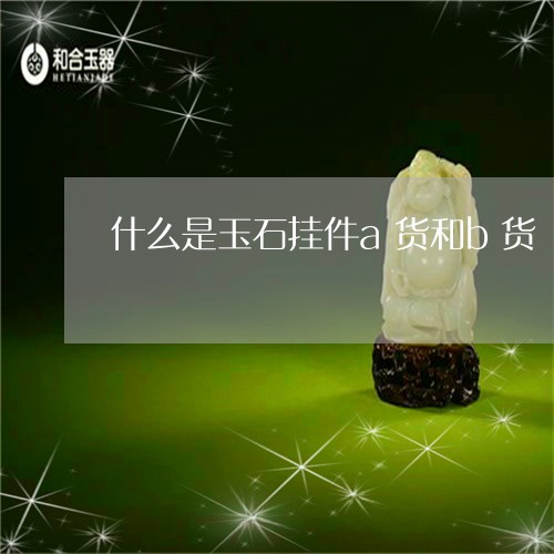 什么是玉石挂件a货和b货/2023062887947