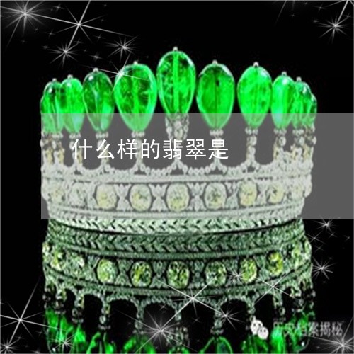 什么样的翡翠是/2023040591525 什么样的翡翠是/2023040591525
