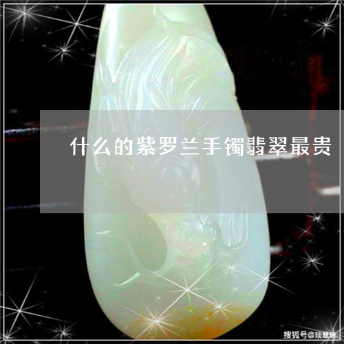 什么的紫罗兰手镯翡翠最贵/2023071104805