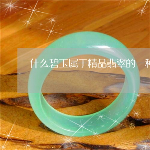 什么碧玉属于精品翡翠的一种/2023071226137