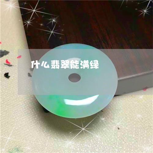 什么翡翠能满绿/2023040574137 什么翡翠能满绿/2023040574137