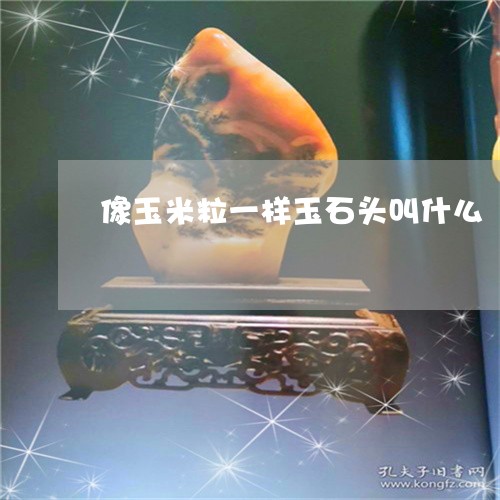 像玉米粒一样玉石头叫什么/2023071124847 像玉米粒一样玉石头叫什么/2023071124847