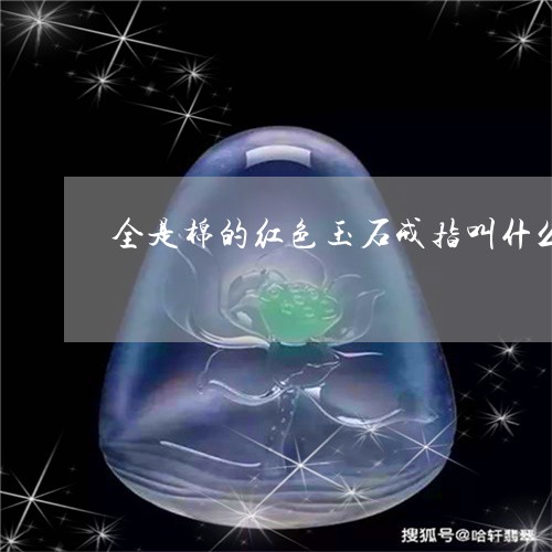 全是棉的红色玉石戒指叫什么/2023063051391