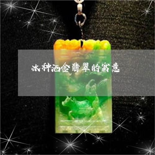 冰种洒金翡翠的寓意/2023042387271 冰种洒金翡翠的寓意/2023042387271