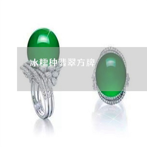 冰糯种翡翠方牌/2023040586838 冰糯种翡翠方牌/2023040586838